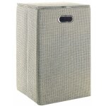 Kiamami valentina - panier  linge de salle de bain 70l en raphia gris garofano
