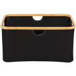 Panier � linge pliable wenko ecori en bambou noir 32l corbeille � linge �cologique design bac � linge ...