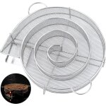 Panier en maille fum�e en acier inoxydable, bo�te � fum�e barbecue ext�rieur fum� plat, rond
