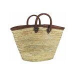 Aubry gaspard - panier de marché palmier et cuir Aubry gaspard - panier de marché palmier et cuir