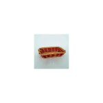 Webmarketpoint - panier en osier rectangulaire avec anses rouge naturel 53x39x h14 cm
