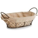 Panier � pain, pain, fruits style campagnard, 26x17x9 cm zeller