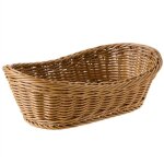 Panier � pain tiss� en osier ovale, de rangement 10, 2 pouces pour le dessus table et la salle bain