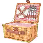 The home deco factory ? panier de pique - nique 4 personnes en osier ? capacit� 12l ? inclus vaisselle ...