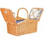 Viking choice - panier pique - nique 4 personnes avec vaisselle & sac isotherme - roseau clair