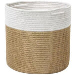 Panier de plante en coton tiss� 20cm ? lot de 2 paniers de rangement ? pour d�coration int�rieure et ...