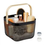 Panier rangement, avec anse, pour vêtement, décorations, acier et bois, panier à ustensiles, hlp 17, ... Panier rangement, avec anse, pour vêtement, décorations, acier et bois, panier à ustensiles, hlp 17, ...