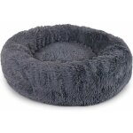 Mereteet - panier rond pour chien coussin pour chat panier donut  60 cm (l) gris fonc