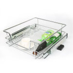 Panier en treillis m�tallique argent� 1 pcs panier de rangement � tiroir coulissant (avec guide de 41 ...