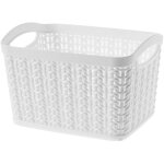 Bo�te de rangement en plastique, panier de stockage � conception ouverte et poign�es robustes pour organiser ...
