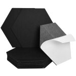 Home deluxe - panneaux acoustiques hexagon autocollants silent couleur : noir, quantit� : 15