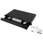 Panneau de brassage fibre optique lanberg 24xsc duplex / 24xlc quad rack 19  1u noir + accessoires