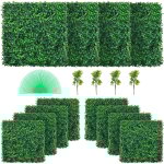 Panneaux de buis artificiels 20x20pouce haie artificielle realiste 12pcs protection uv panneaux muraux ... Panneaux de buis artificiels 20x20pouce haie artificielle realiste 12pcs protection uv panneaux muraux ...