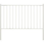 Panneau de clture poteau acier enduit poudre 1, 7x0, 75 m blanc