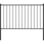 Panneau cl�ture et poteaux acier enduit poudre 1, 7x1, 25 m noir