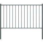 Panneau cl�ture et poteaux acier enduit de poudre anthracite vidaxl