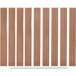 Panneaux de cl�ture de remplacement 9 pcs wpc 170 cm marron vidaxl