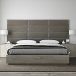 Panneau décoratif tête de lit capitonnée mural 91cm simili daim taupe Panneau décoratif tête de lit capitonnée mural 91cm simili daim taupe