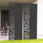 Idmarket - panneau dcoratif universel 150 x 50 cm flower gris semi ajour sur le ct