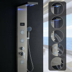 Panneau de douche avec led colonne de douche avec lcd Écran ensemble de douche avec jets de massage tête ... Panneau de douche avec led colonne de douche avec lcd Écran ensemble de douche avec jets de massage tête ...