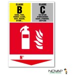 Panneau extincteur classe bc - rigide a5 - 4600413