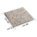 Panneau en granit pour base d'ombrelle 40x40x3, 5 cm