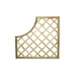 I giardini del re - panneau grillage' faconne' en bois de pin impre'gne' 90x90 cm pour terrasse de jardin ...