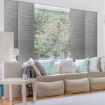 Panneau japonais tamisant juno ray - gris fonc - l45 x h250cm