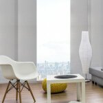 Panneau japonais tamisant mesh - gris - l45 x h260cm