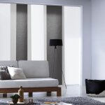 Panneau japonais tamisant uni - gris fonc - l45 x h260cm