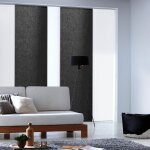 Panneau japonais tamisant uni - gris anthracite - l45 x h260cm
