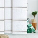 Panneau japonais voile barre alu - blanc - l45 x h260cm