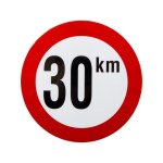 Panneau de limitation de vitesse 30km - h en pvc universel bk30