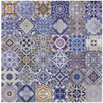 Dalsys - panneaux muraux autocollants, carreaux de mosaïque avec ornements colorés 1m², 11 pièces revêtement ... Dalsys - panneaux muraux autocollants, carreaux de mosaïque avec ornements colorés 1m², 11 pièces revêtement ...