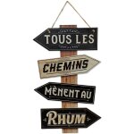Panneaux mural dcoratif - tous les chemins mnent au rhum