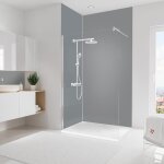 Panneau mural gris argent�, rev�tement pour douche et salle de bain, d�codesign couleur schulte lot de ...