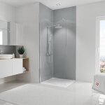 Panneau mural gris argent�, rev�tement pour douche et salle de bain, d�codesign couleur schulte lot de ...