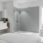 Panneau mural gris argent, revtement pour douche et salle de bain, dcodesign couleur schulte lot de ...