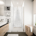 Panneau mural lot de 3 panneaux muraux 100 x 210 cm + 5 profils marbre, revtement pour douche et salle ...