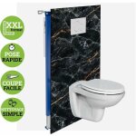 Panneau d'habillage wc suspendu - 120x120 cm - p. 4mm - effet marbre gris - promise kobertin