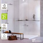Panneau habillage wc suspendu , l120l1200. 4 cm, effet minral blanc, verona white by sanizo
