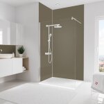Panneau mural taupe, rev�tement pour douche et salle de bain, d�codesign couleur schulte lot de 2 panneaux ...