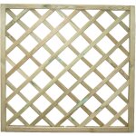 Salone - panneau quadrille' carre' en bois de pin impre'gne' 90x90 cm pour terrasse de jardin Salone - panneau quadrille' carre' en bois de pin impre'gne' 90x90 cm pour terrasse de jardin