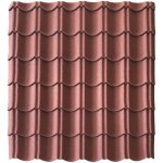 Panneau tuile facile 1030 x 950 mm en acier galvanis� aspect granul� min�ral - coloris - brun rouge mat, ...
