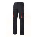 Pantalon multipoches bicolore velilla noir / rouge 54