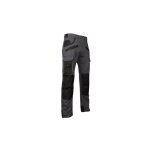 Lma - pantalon de travail argile taille 56 gris / noir multipoches � genouill�res