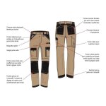 Pantalon de travail multipoches ruler work attitude noir gris t4 lafont la 1attup 6 2988 4