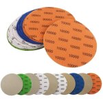 Papier abrasif rond 25ps, meulage sec humide et humide, meule auto - meuleuse pour ponceuse �lectrique ...