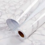 Papier adh�sif pour meubles en marbre 60 cm x 500 cm gris blanc papier peint auto - adh�sif film auto ...
