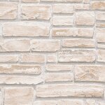 A. s. creations - papier peint chambre imitation brique beige clair tapisserie effet pierre id�ale cuisine ...